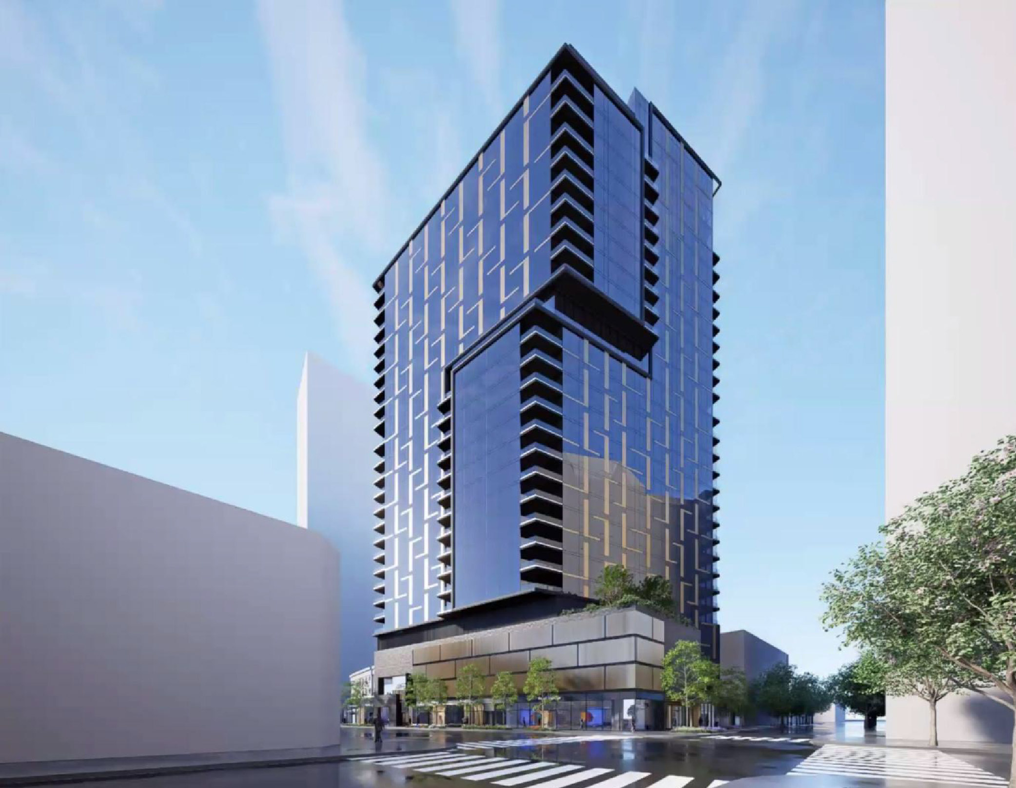 Rendering of the 7 W Elm tower in the Gold Coast