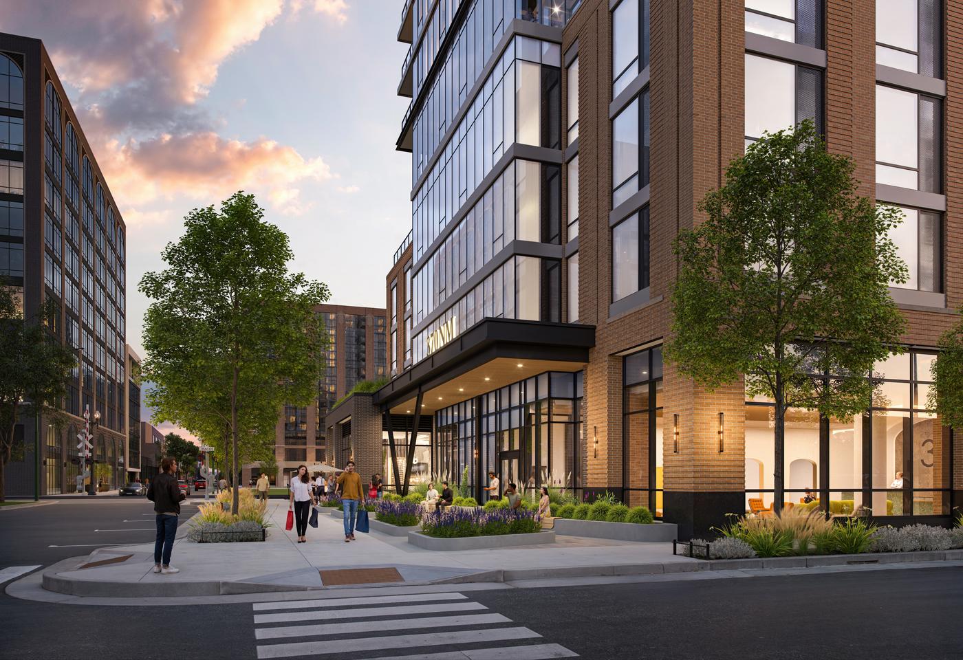 Rendering of Pearl Fulton Market at 370 N Morgan